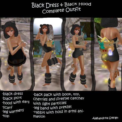 Black Dress & Black Hood - Complete Outfit